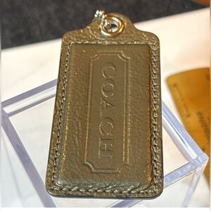 Coach Patent Leather "Pewter Gray" Hangtag